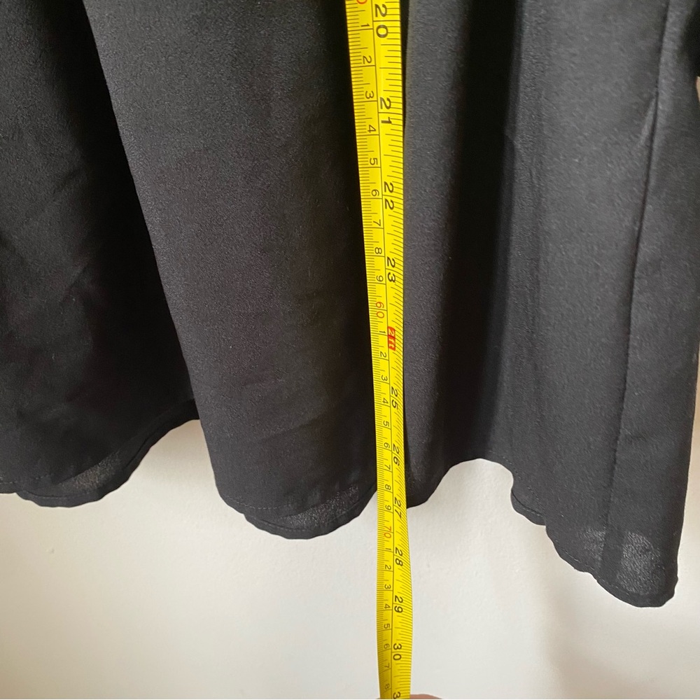 French Connection Black Flared Sleeve Blouse - Picture 8 of 8
